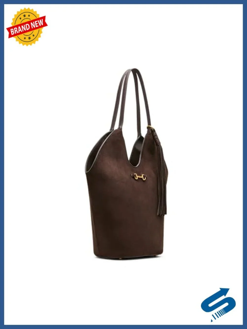 Faux Suede Hobo Handbag with Snap Closure